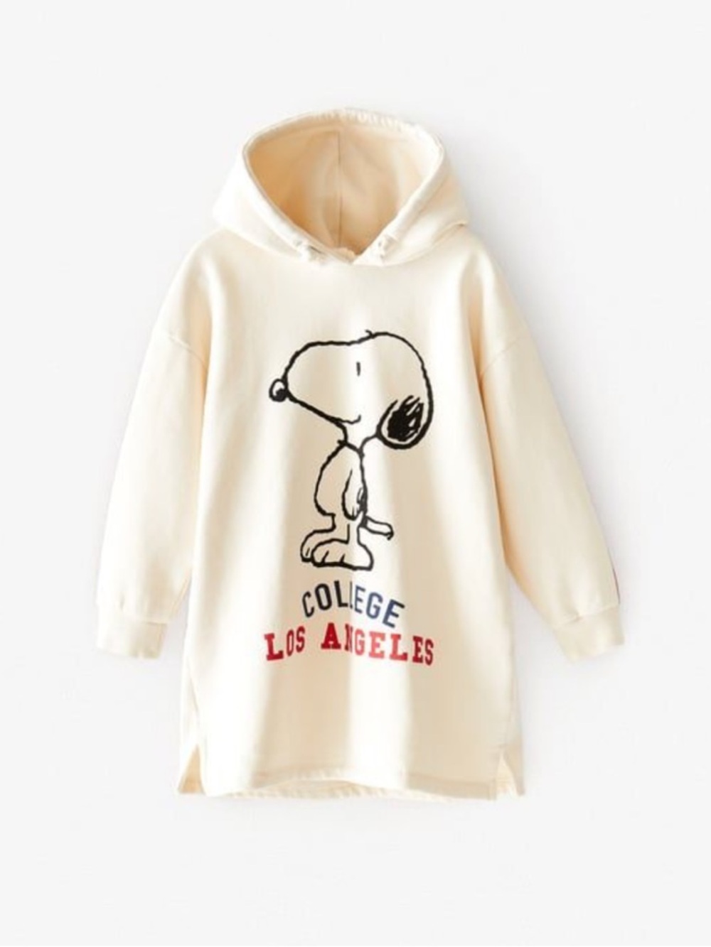Vintage Zara X Peanuts Snoopy College Big Print Hoodie Vintage Snoopy Pullover